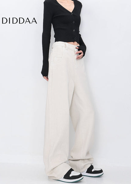 Apricot High Waist Retro Wide-Leg Jeans for Women - Women’s Jeans