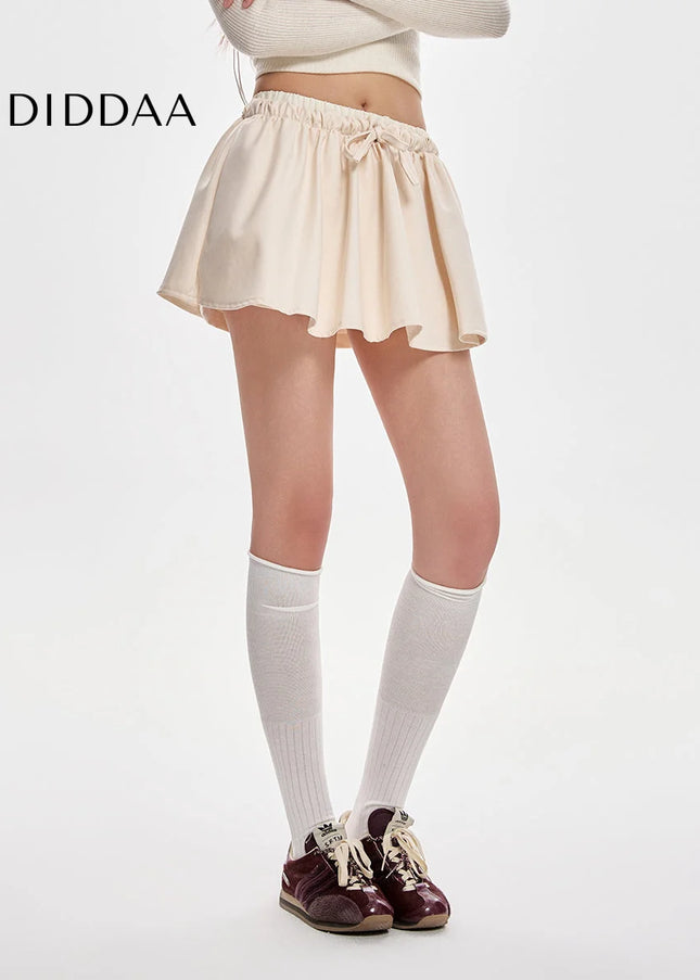 Apricot High-Waisted Slim A-Line Skirt for Women - Skirts