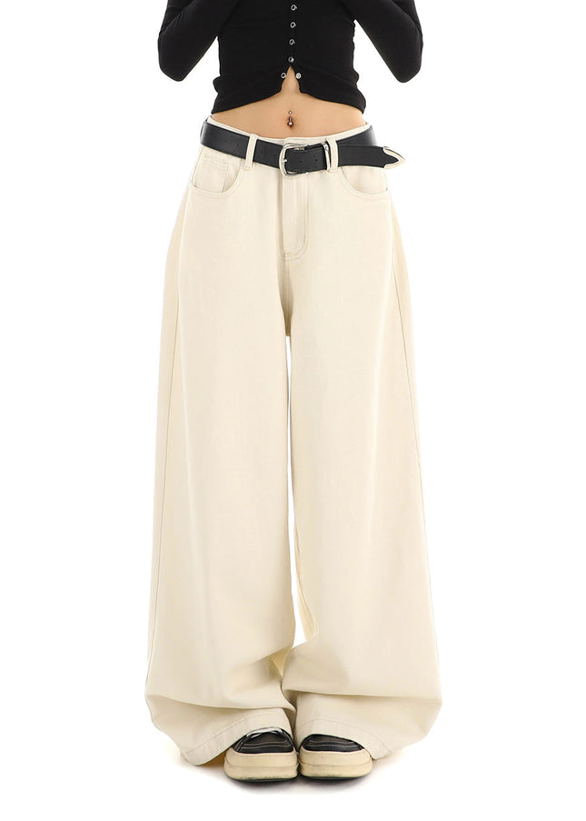 Apricot High-Waisted Wide-Leg Jeans for Women - Women’s Jeans