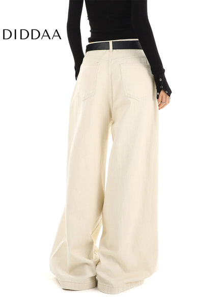 Apricot High-Waisted Wide-Leg Jeans for Women - Women’s Jeans