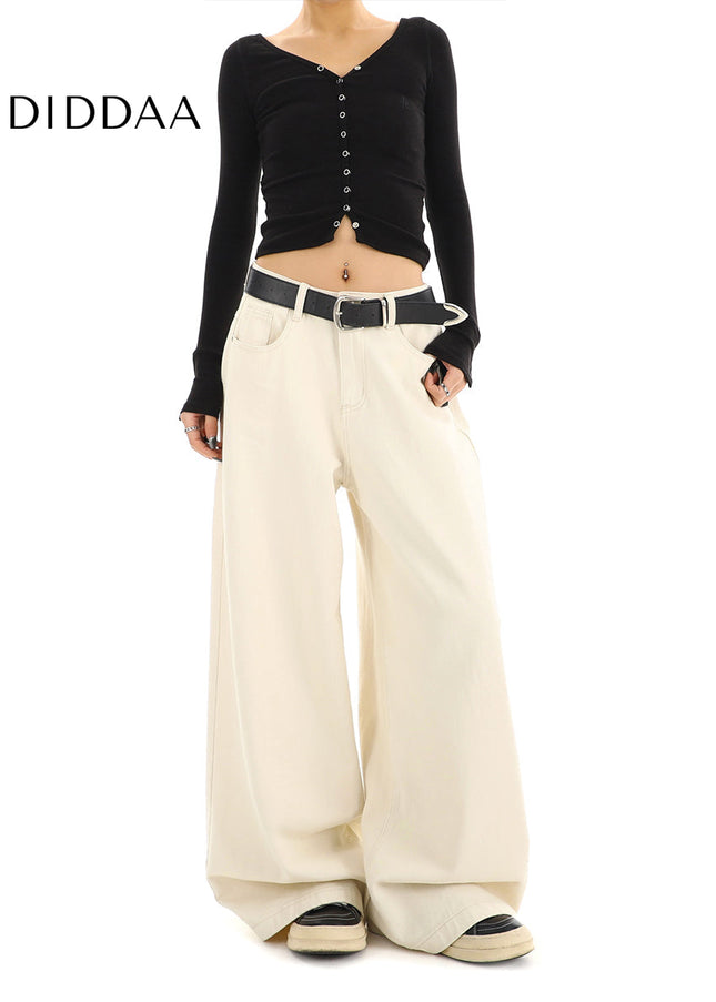 Apricot High-Waisted Wide-Leg Jeans for Women - Women’s Jeans