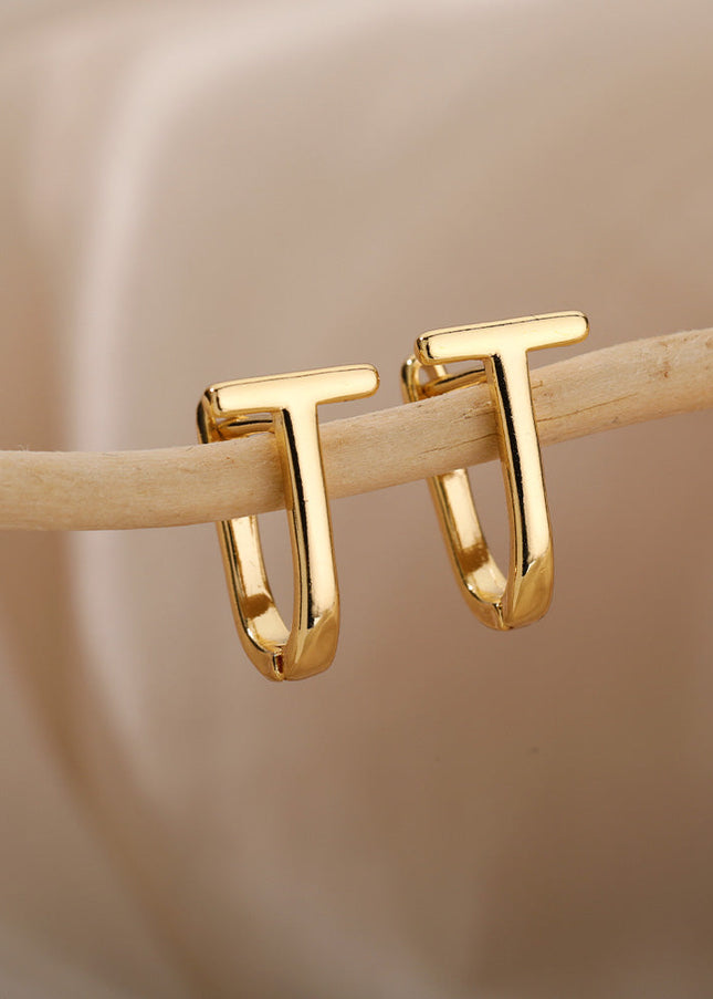 House of Shakespeare 14K Gold Plated Earrings Arch Earrings | Gold Silver Simple Cute Hoop Earrings