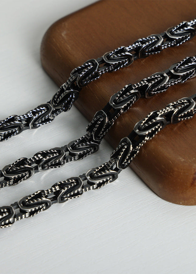 European and American cross-border new high-end personality temperament niche design titanium steel distressed retro heavy metal bracelet jewelry