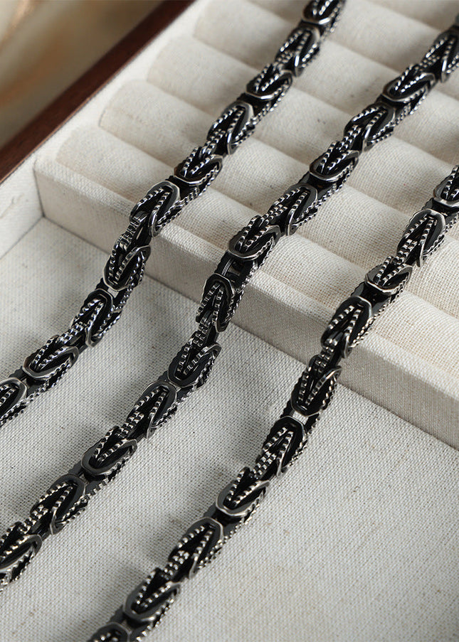 European and American cross-border new high-end personality temperament niche design titanium steel distressed retro heavy metal bracelet jewelry