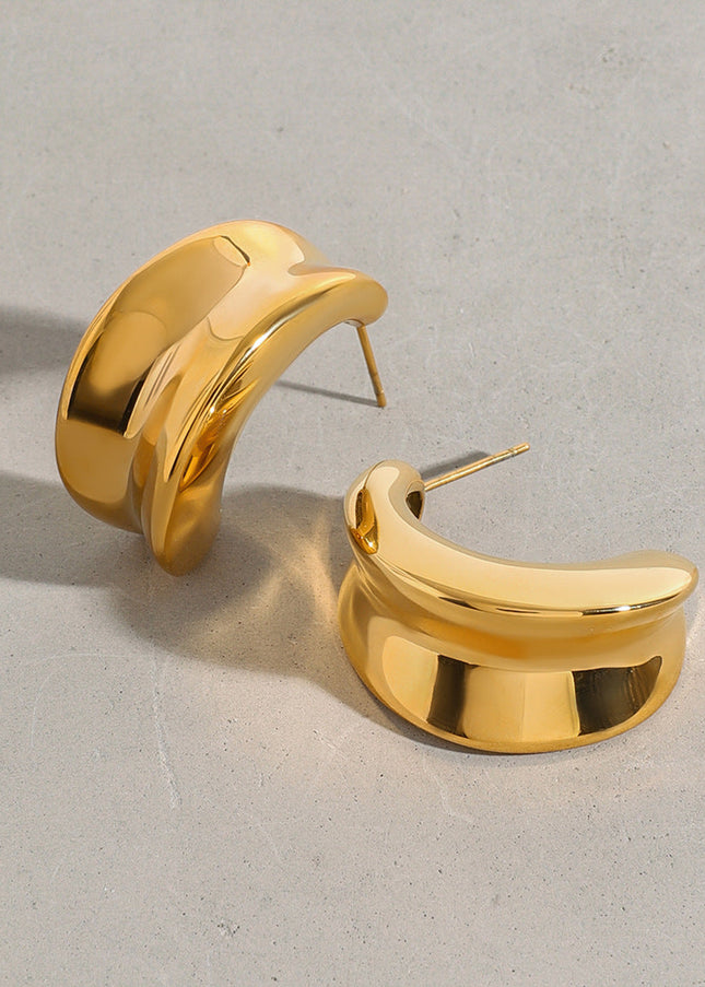 Jieding European and American titanium steel stud earrings do not fade earrings, light luxury, high-end ear jewelry, stainless steel cross-border earrings