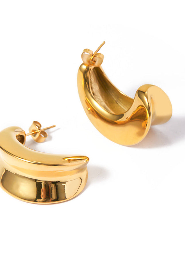 Jieding European and American titanium steel stud earrings do not fade earrings, light luxury, high-end ear jewelry, stainless steel cross-border earrings