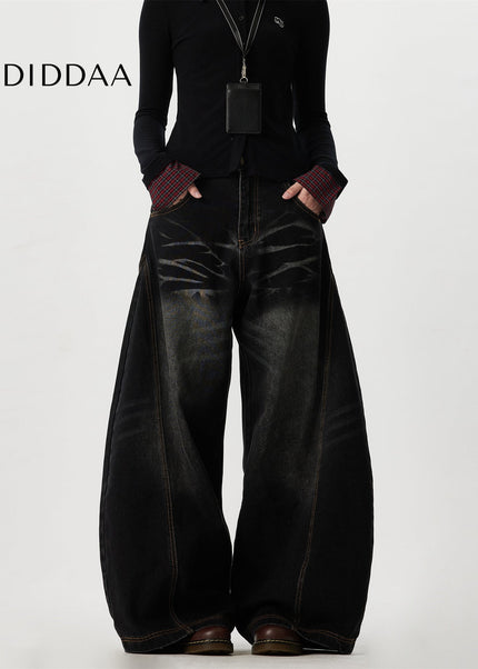 Beige Baggy Relaxation Pants MASENSOUL High End Jeans - Men’s Jeans