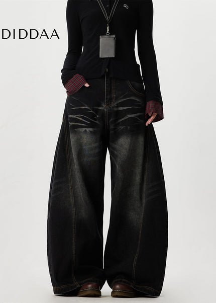 Beige Baggy Relaxation Pants MASENSOUL High End Jeans - Men’s Jeans