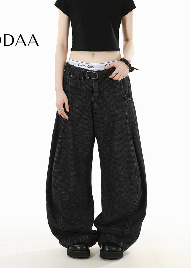 Beige Loose Fit Scimitar Cargo Slacks for Men and Women - S / Black - Men’s Jeans