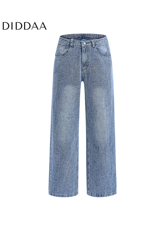 Beige High-End Straight-Leg Jeans for Men - Men’s Jeans