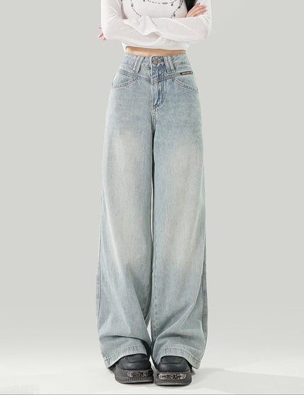 Beige High-Waisted Wide Leg Women’s Jeans - Women’s Jeans