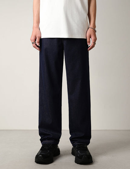 Beige Lightweight Drape Silk Jeans Men’s Casual Pants - S / Dark Blue - Men’s Jeans