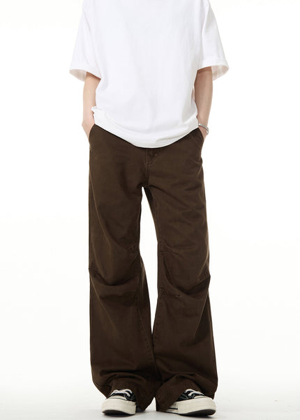 Beige Loose Fit Cargo Jeans for Men Vintage Style - Men’s Jeans