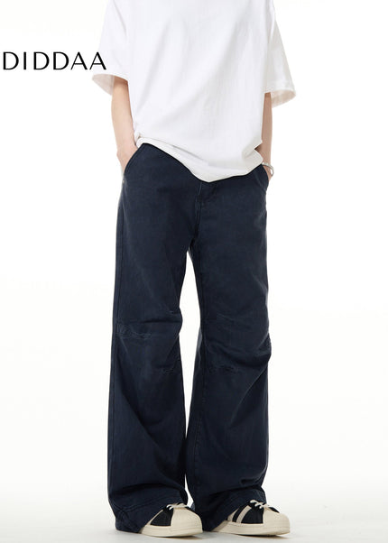 Beige Loose Fit Cargo Jeans for Men Vintage Style - Men’s Jeans