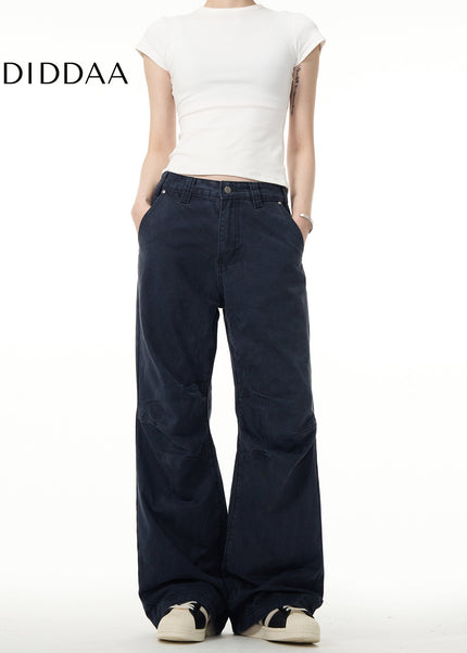 Beige Loose Fit Cargo Jeans for Men Vintage Style - Men’s Jeans