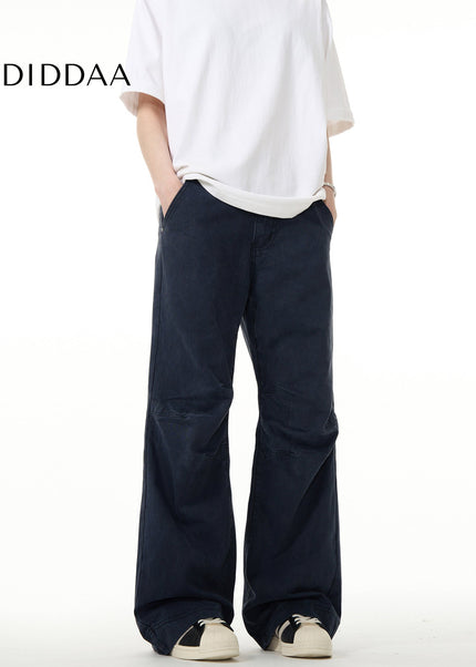 Beige Loose Fit Cargo Jeans for Men Vintage Style - Men’s Jeans