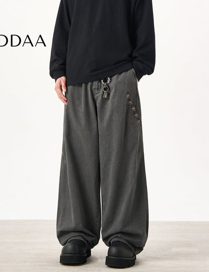 Beige Loose Fit Cargo Pants for Men with Vintage Style - S / Grey - Unisex Sweatpants