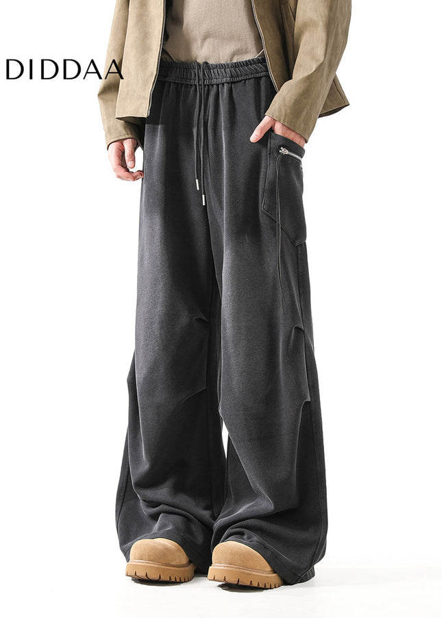 Beige Loose Fit Cargo Pants for Men’s Autumn Fashion - Unisex Sweatpants