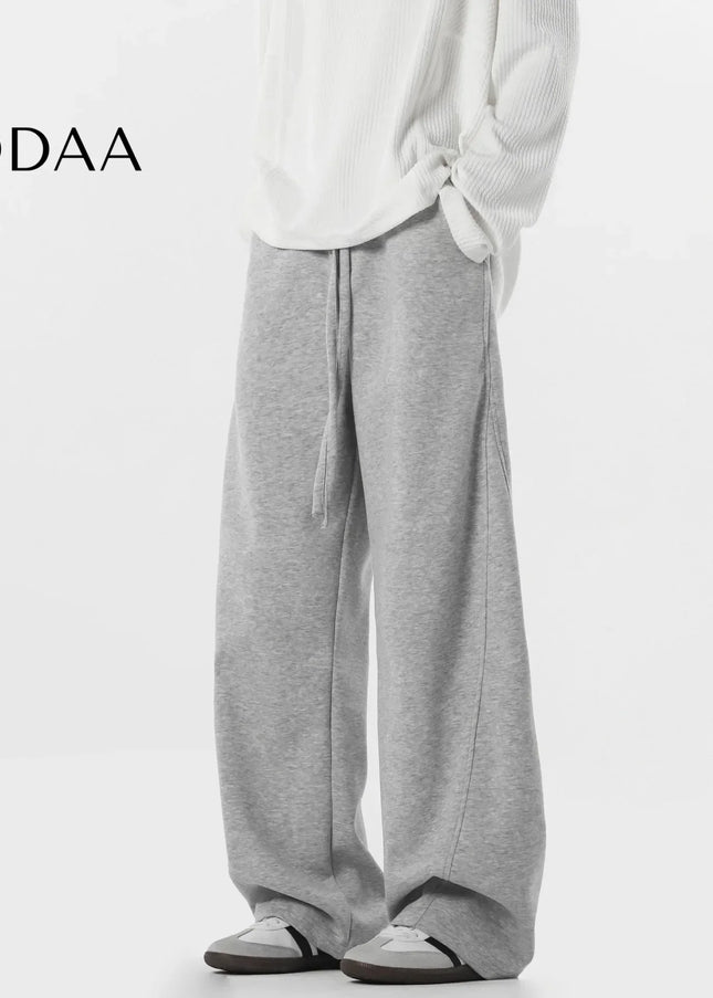 Beige Loose Fit Casual Straight-Leg Men’s Pants - Unisex Sweatpants