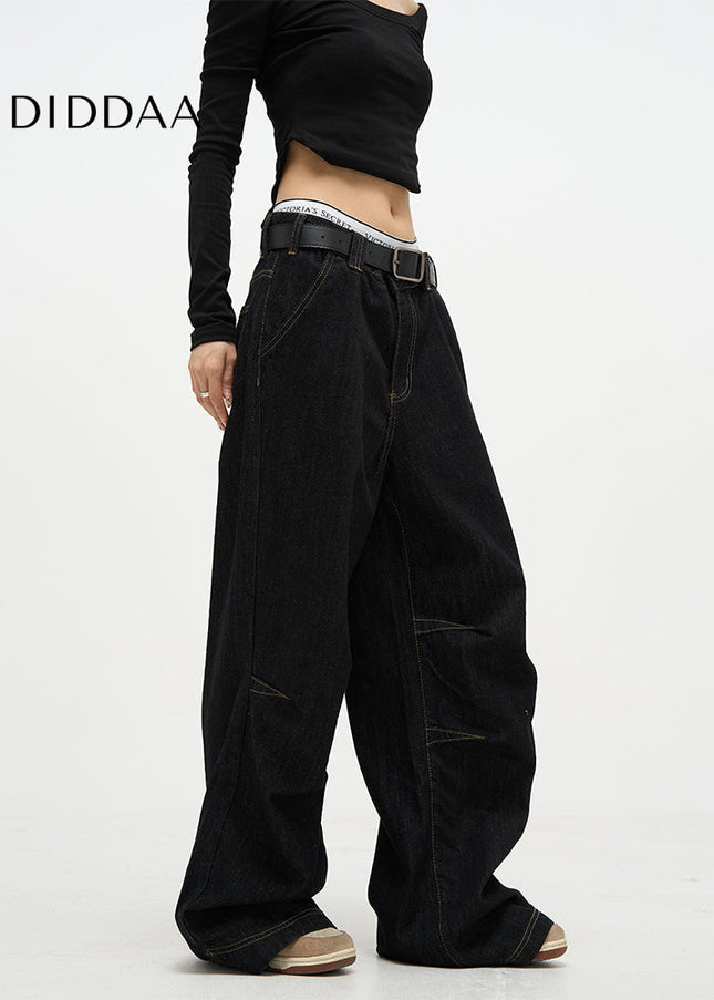 Beige Loose Fit Cotton Street Pants for Men - Women’s Jeans