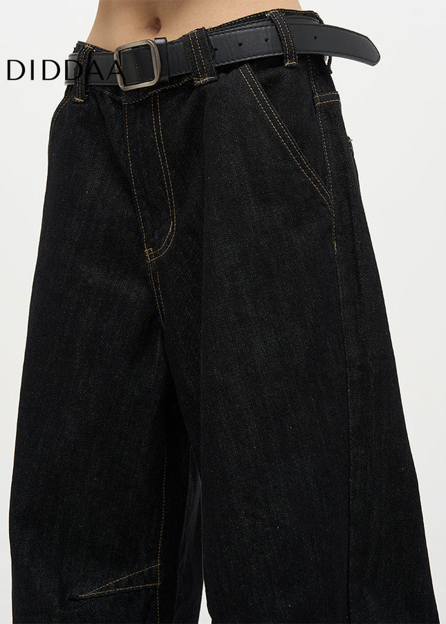 Beige Loose Fit Cotton Street Pants for Men - Women’s Jeans