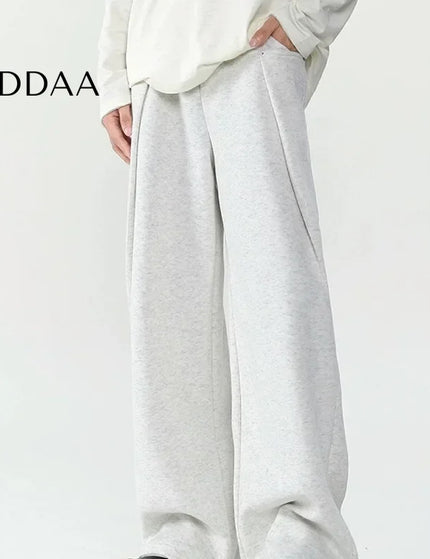 Beige Loose Fit Deconstructed Casual Pants For Men - M / Grey - Unisex Sweatpants