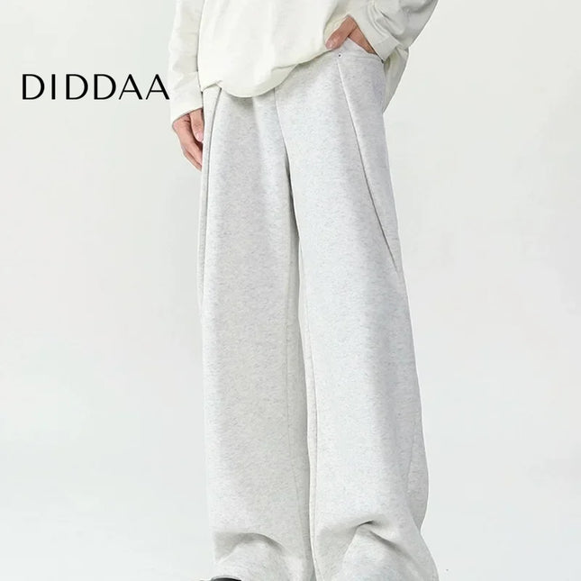 Beige Loose Fit Deconstructed Casual Pants For Men - M / Grey - Unisex Sweatpants