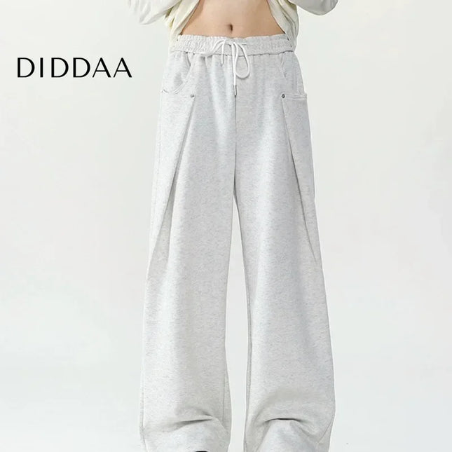 Beige Loose Fit Deconstructed Casual Pants For Men - Unisex Sweatpants