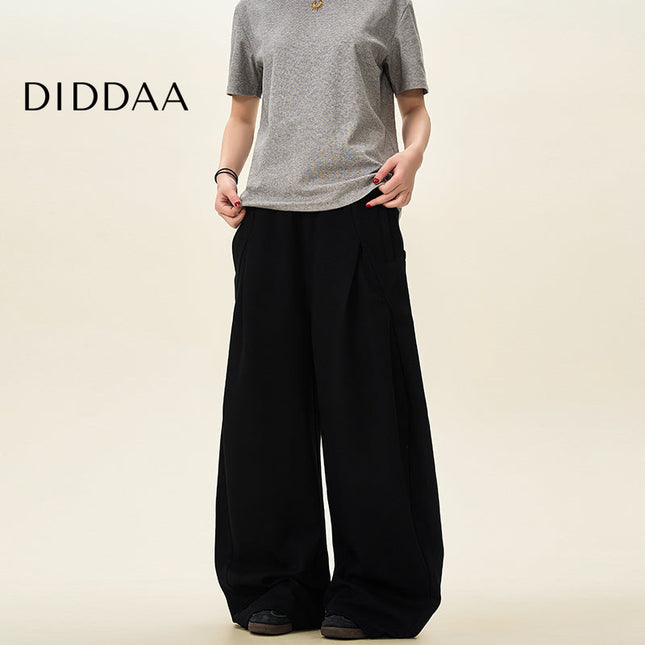 Beige Loose Fit Drape Banana Pants for Men and Women - S / Black - Unisex Sweatpants