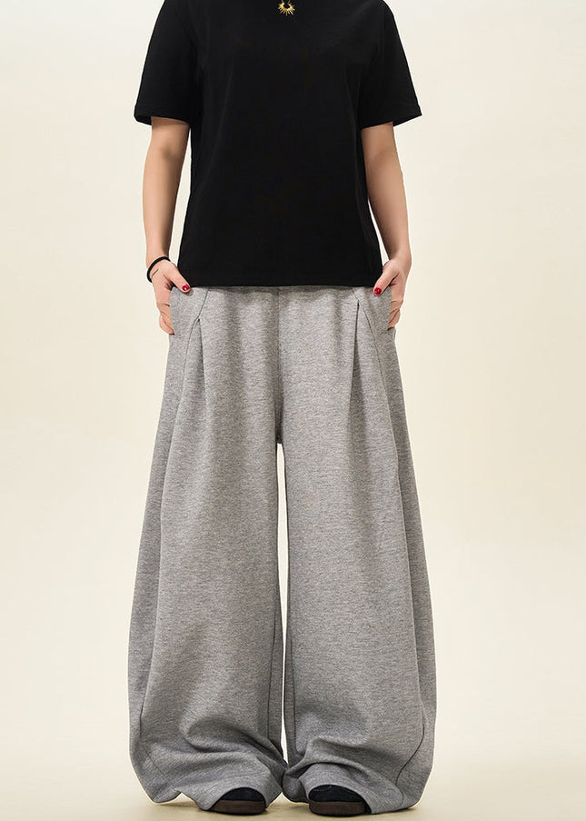 Beige Loose Fit Drape Banana Pants for Men and Women - Unisex Sweatpants