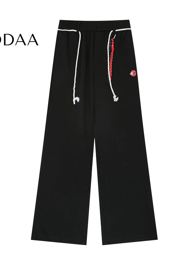 Beige Loose Fit Drape Wide Leg Pants for Men - S / Black - Unisex Sweatpants