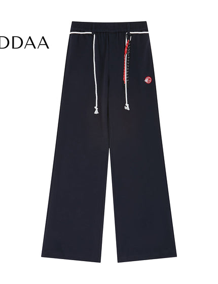 Beige Loose Fit Drape Wide Leg Pants for Men - S / Dark Blue - Unisex Sweatpants