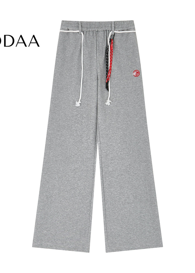 Beige Loose Fit Drape Wide Leg Pants for Men - S / Grey - Unisex Sweatpants