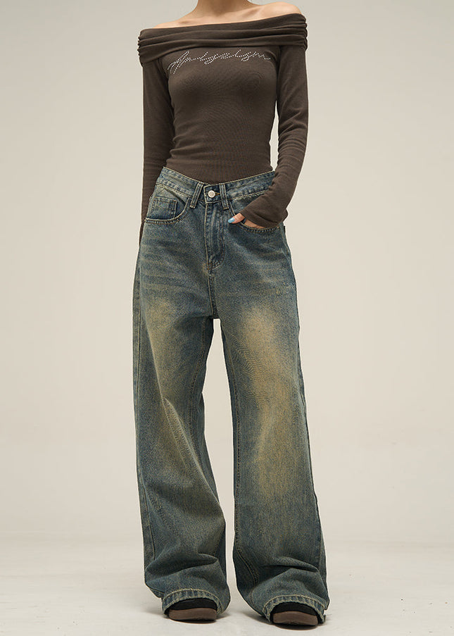 Beige Loose Fit High-End Jeans Tail Lang’s Shop - Women’s Jeans