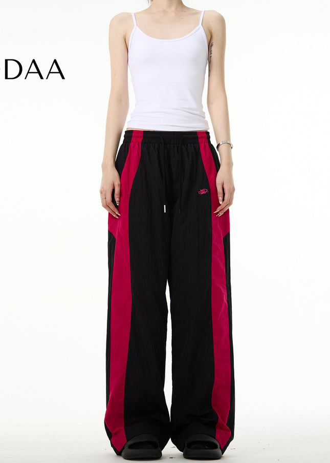 Beige Loose Fit Paratrooper Straight Leg Pants - S / Black - Unisex Sweatpants