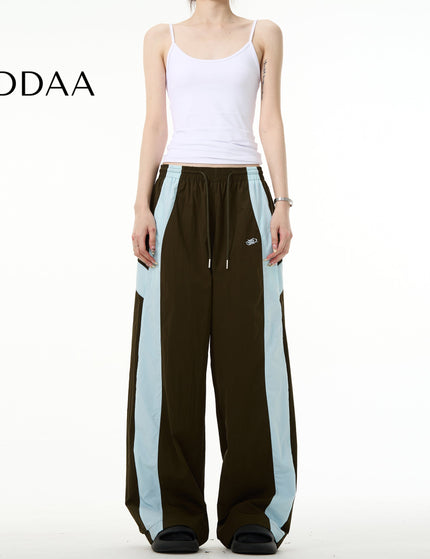 Beige Loose Fit Paratrooper Straight Leg Pants - S / Green - Unisex Sweatpants