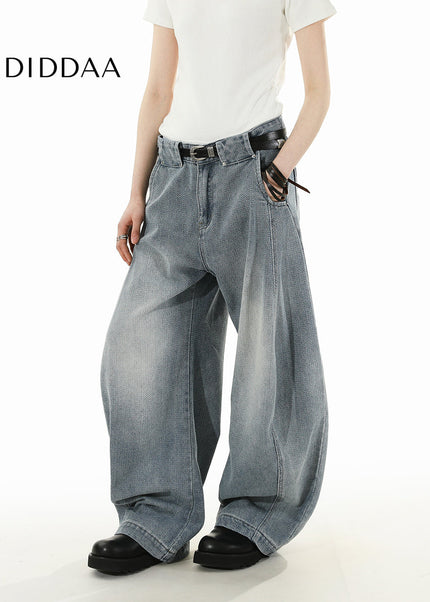 Beige Loose Fit Scimitar Cargo Slacks for Men and Women - Men’s Jeans