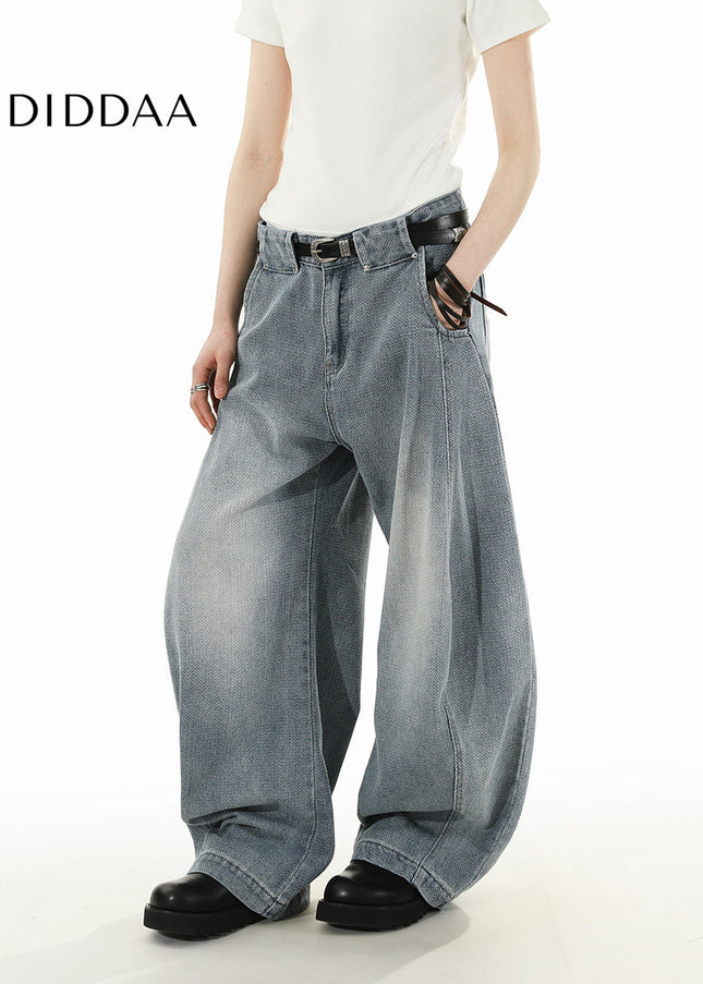 Beige Loose Fit Scimitar Cargo Slacks for Men and Women - Men’s Jeans