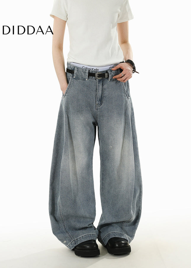 Beige Loose Fit Scimitar Cargo Slacks for Men and Women - Men’s Jeans