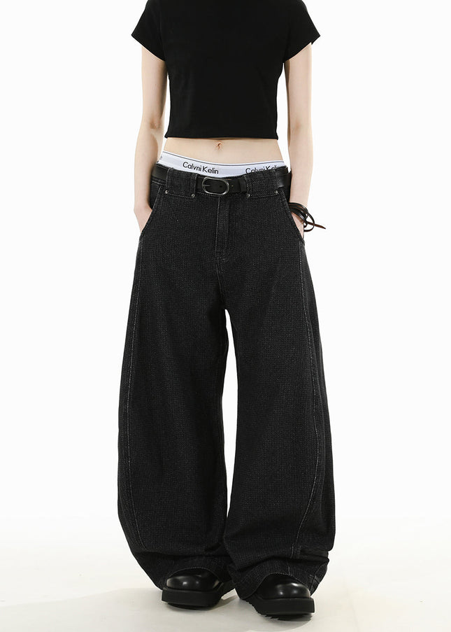 Beige Loose Fit Scimitar Cargo Slacks for Men and Women - Men’s Jeans