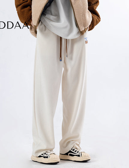Beige Loose Fit Straight Sweatpants for Men - S / Beige - Unisex Sweatpants