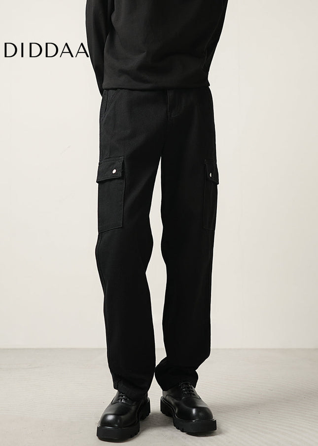 Beige Multi-Pocket Cargo Jeans for Men Casual Trousers - Men’s Jeans