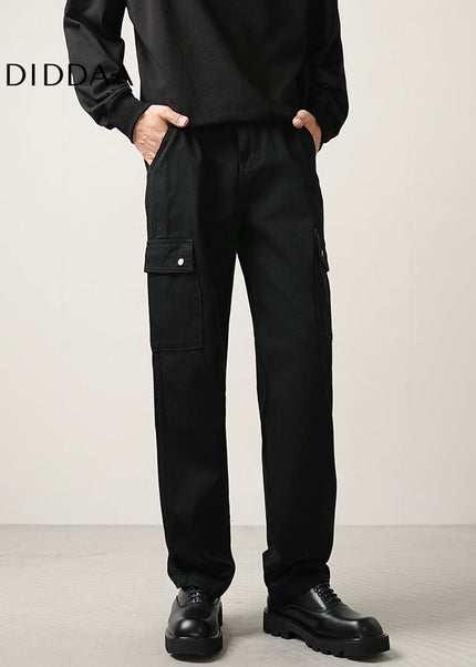 Beige Multi-Pocket Cargo Jeans for Men Casual Trousers - Men’s Jeans