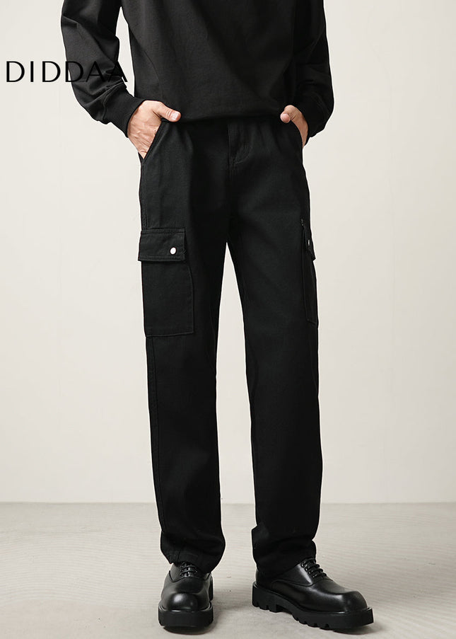 Beige Multi-Pocket Cargo Jeans for Men Casual Trousers - Men’s Jeans
