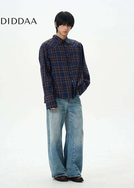 Beige Retro Scimitar Pants for Trendy Couples - Women’s Jeans
