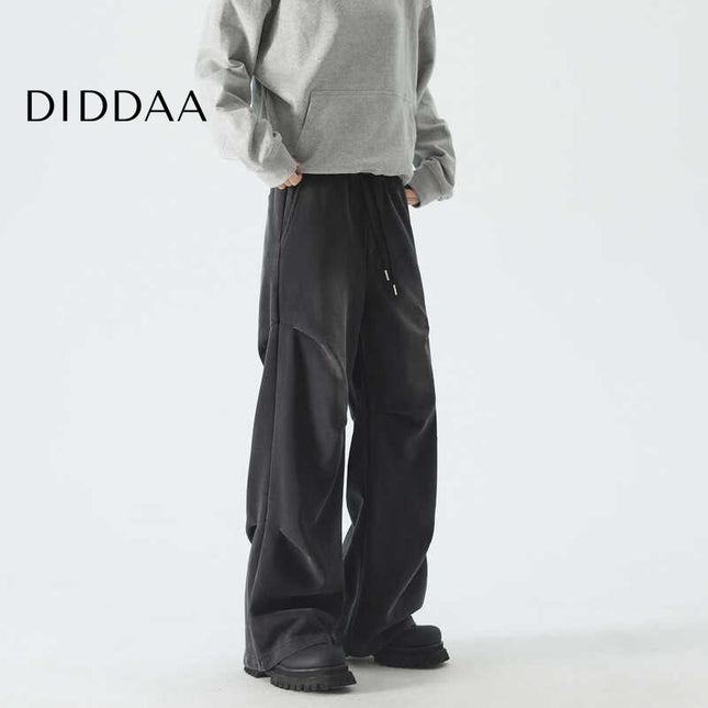 Beige Three-Dimensional Scimitar Design Straight Pants - S / Black - Unisex Sweatpants