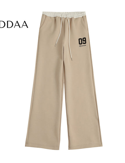 Black American-Style Heavyweight Loose Sweatpants - S / Beige - Unisex Sweatpants