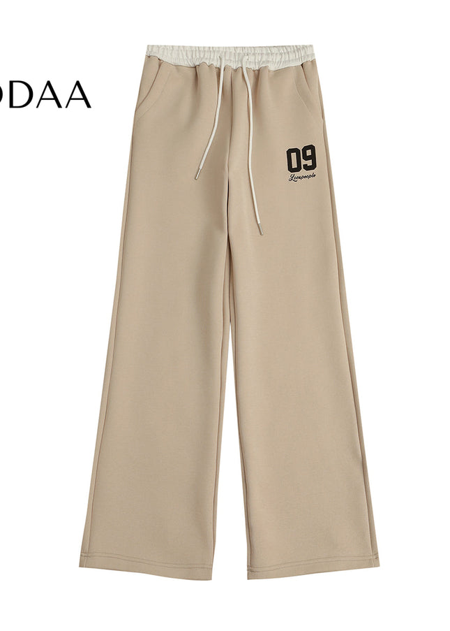 Black American-Style Heavyweight Loose Sweatpants - S / Beige - Unisex Sweatpants