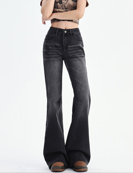 Black and Gray Washed Bootcut Jeans for Women - Women’s Jeans