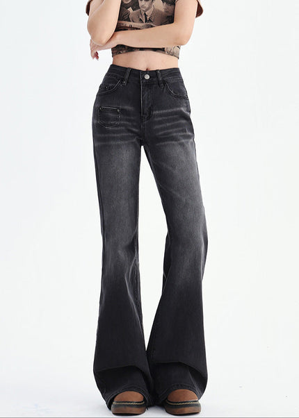 Black and Gray Washed Bootcut Jeans for Women - Women’s Jeans